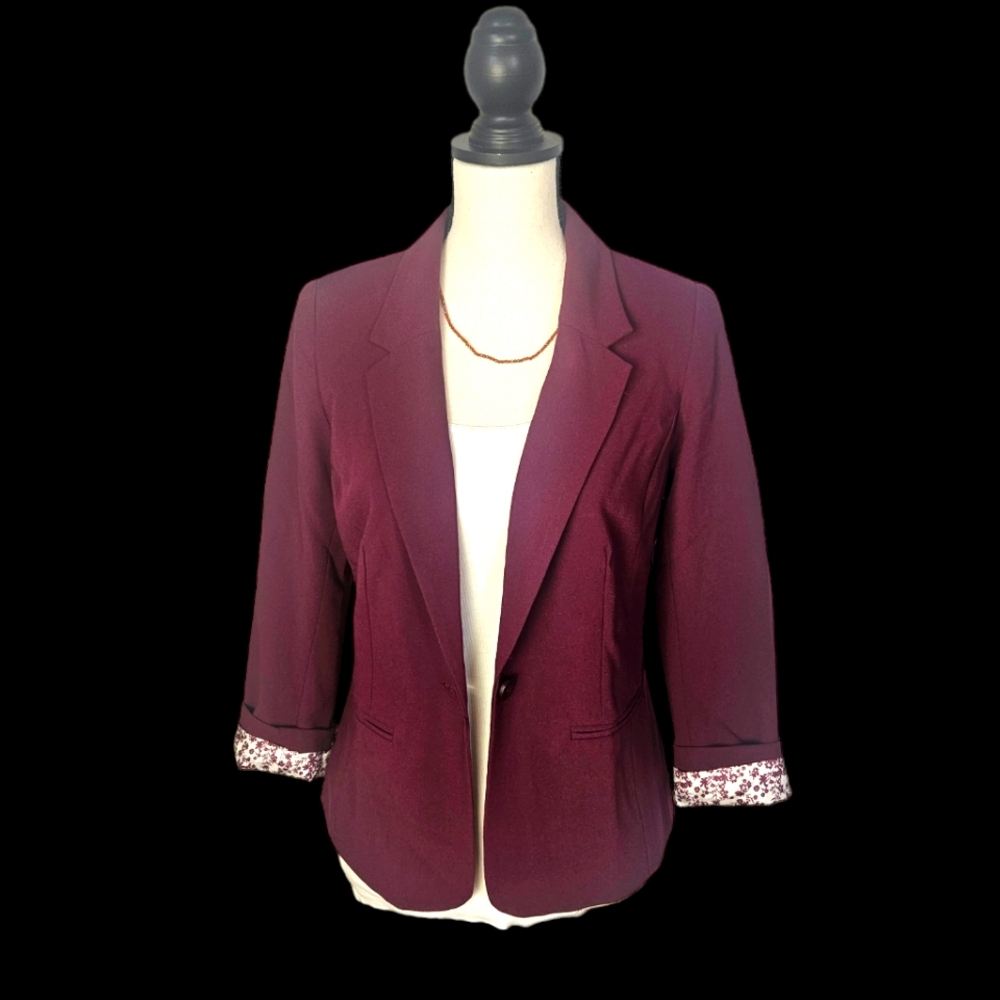 Kensie Burgundy Blazer